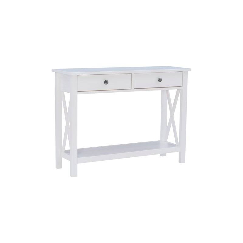 Antique White Wood Console Table O69445