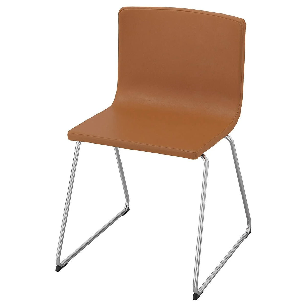 Chrome Plated Mjuk Golden Brown Chair I78708