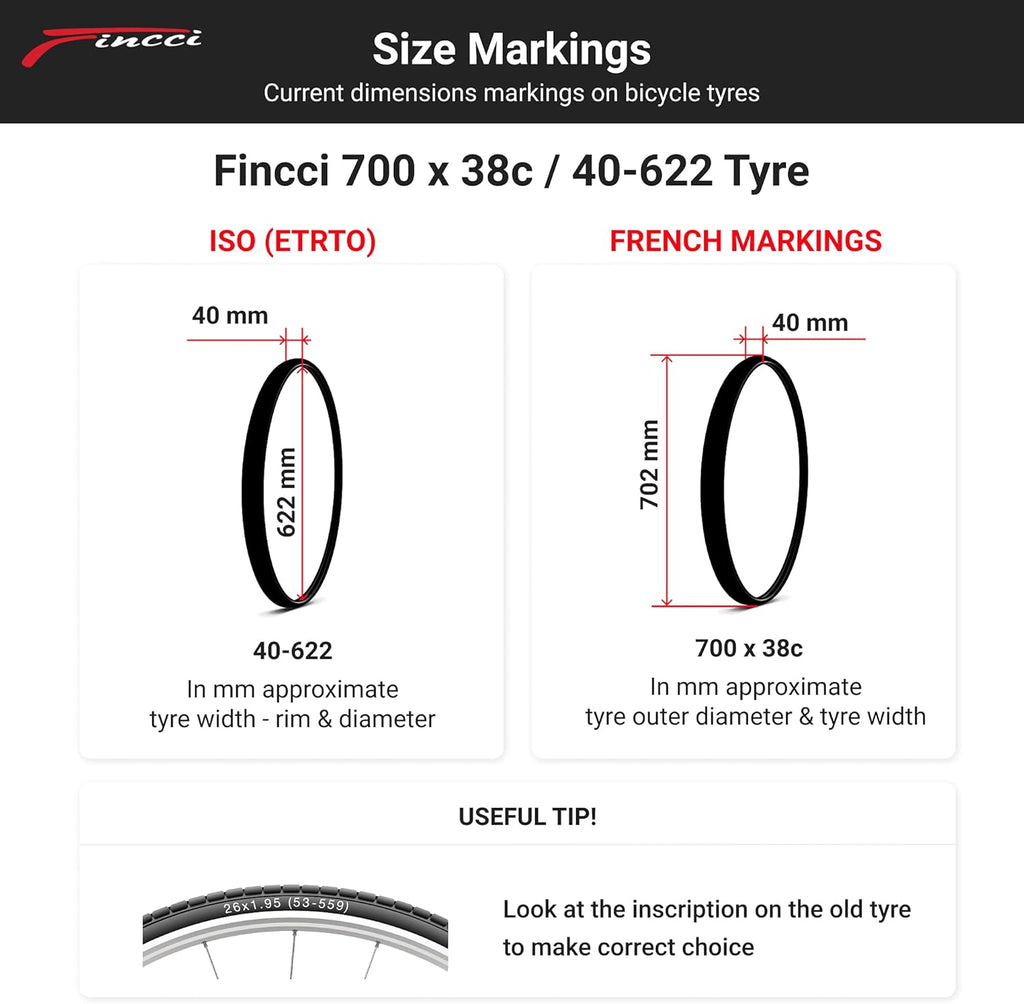 Pair 700 x 38c 40-622 Foldable Tires with 1mm Antipuncture Protection, Pack of 2 F628420