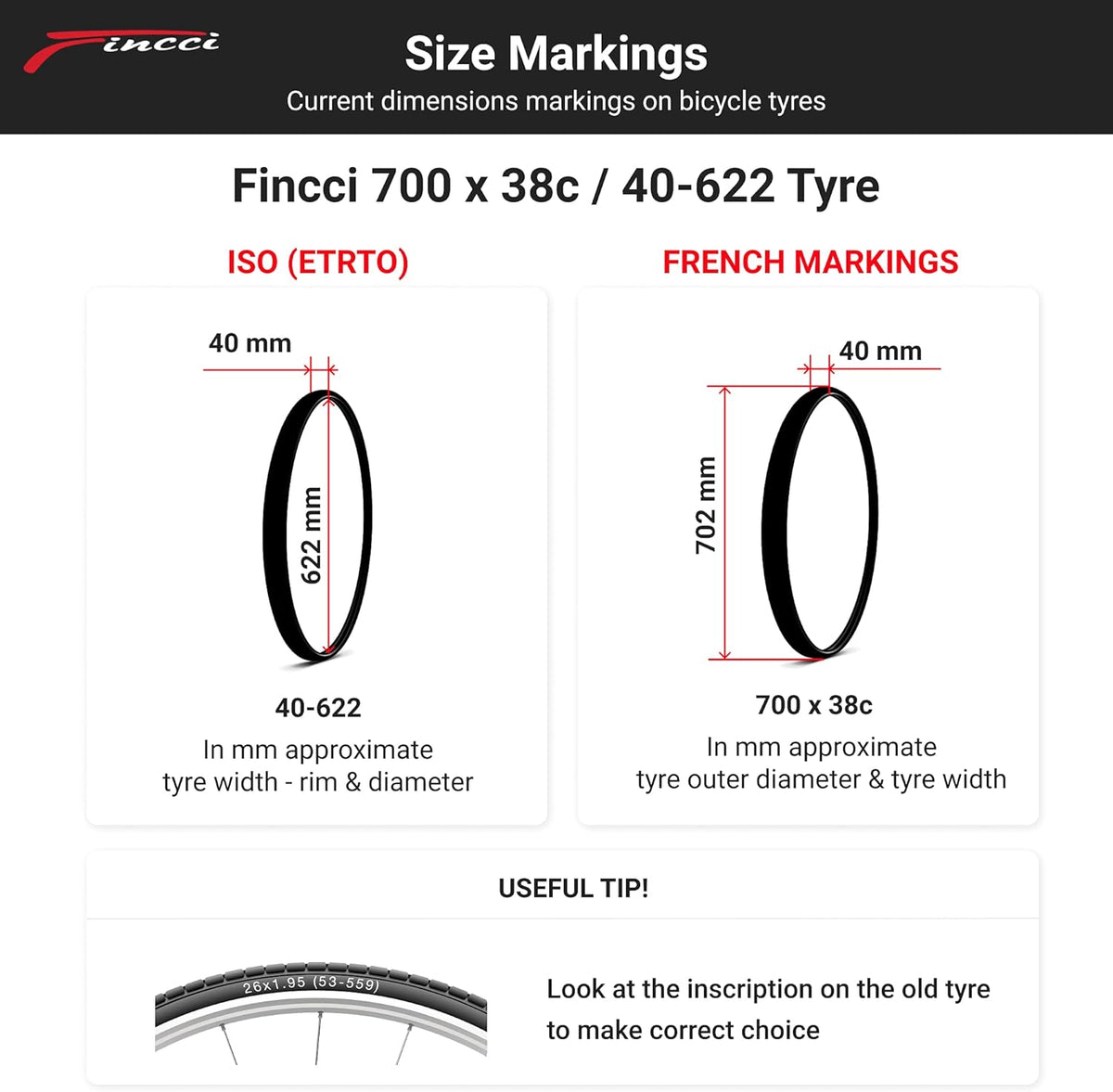 Pair 700 x 38c 40-622 Foldable Tires with 1mm Antipuncture Protection, Pack of 2 F628420
