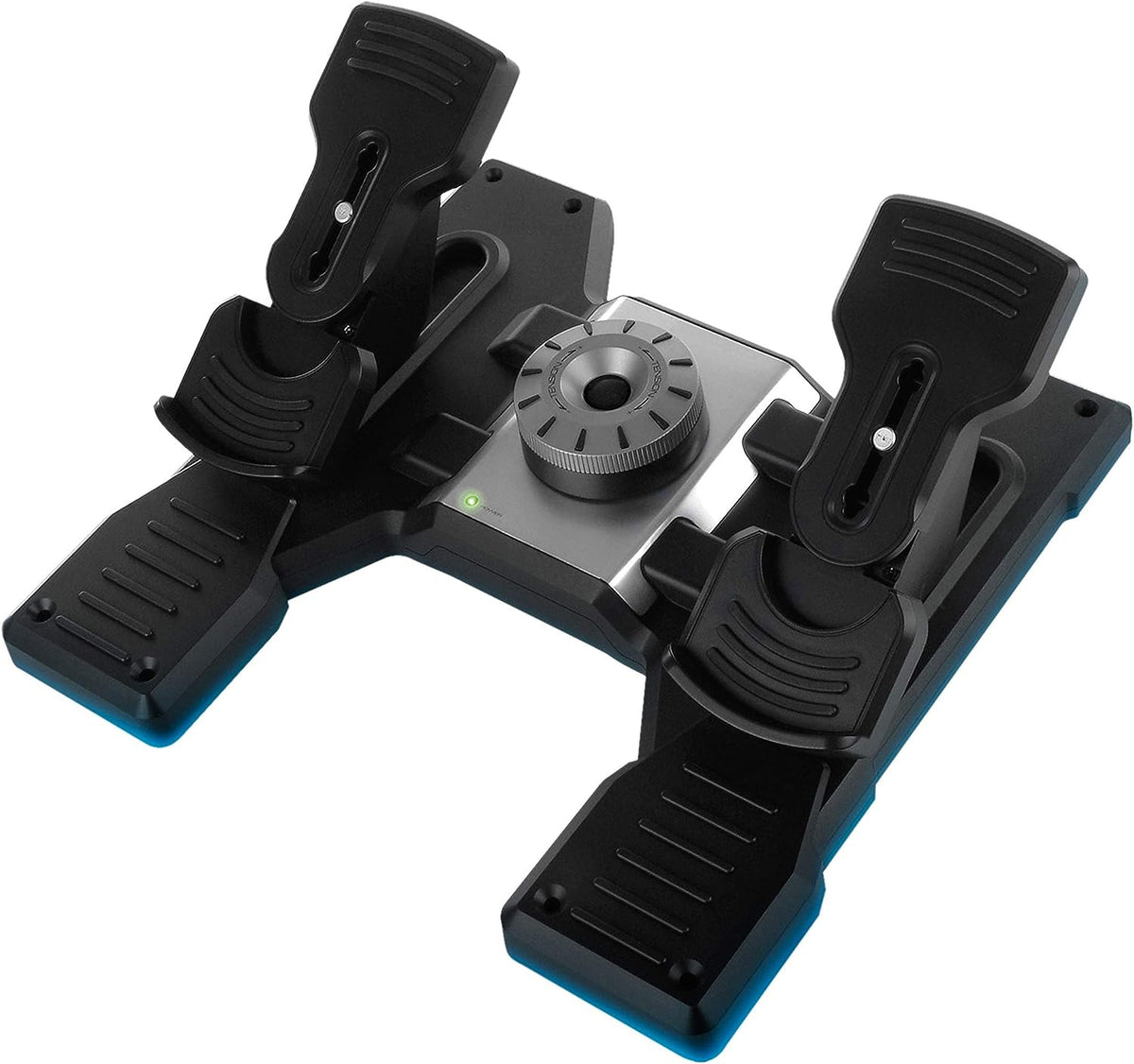 Black Pro Flight Rudder Pedals Gaming Controller for PC I6815