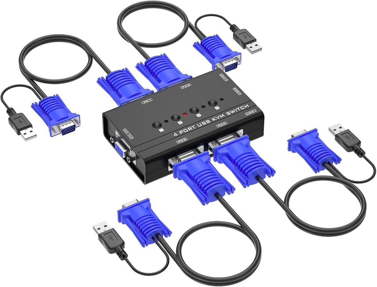 VGA KVM 8 Port Rackmount KVM with 8 KVM Cables E448539