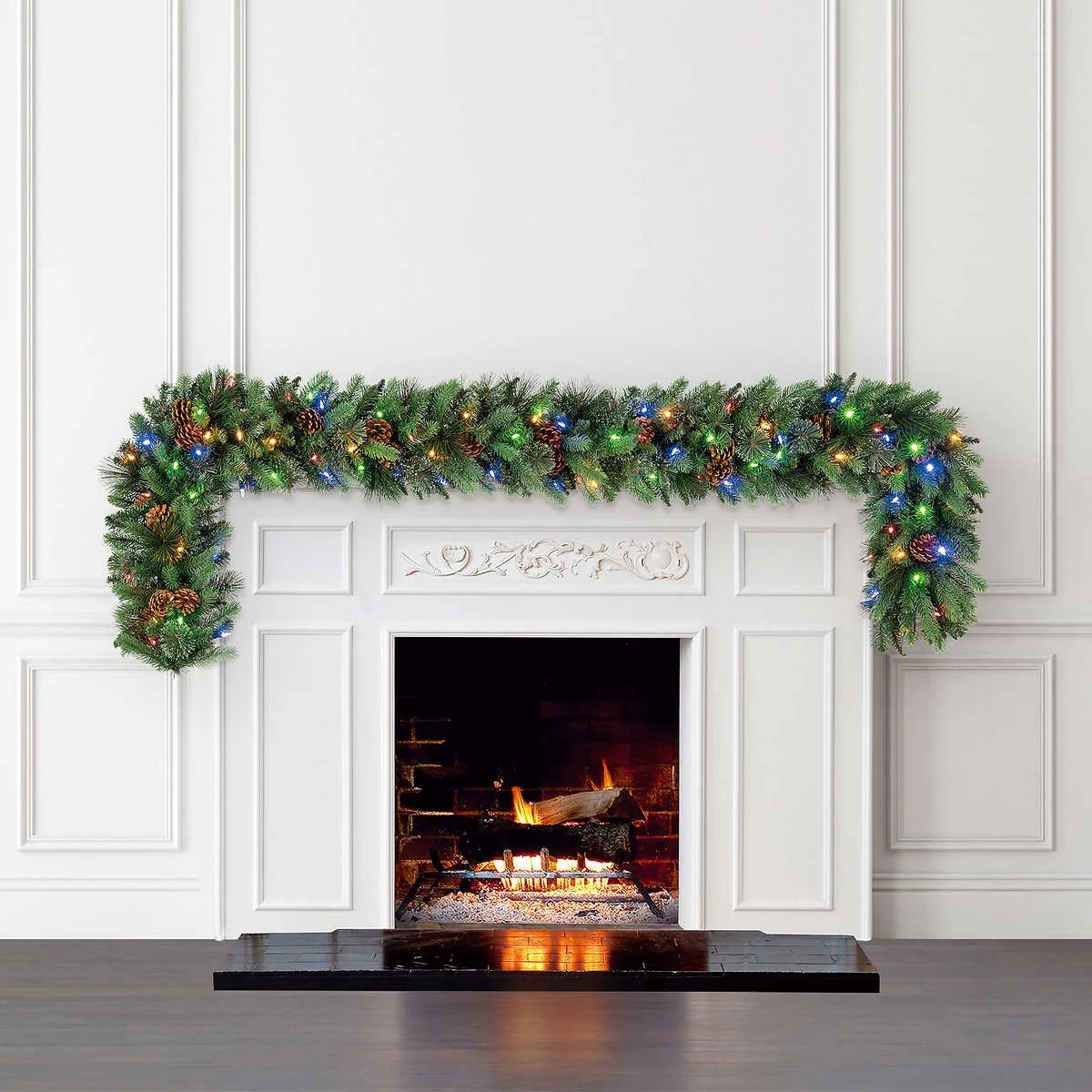Pre-Lit LED Greenery Garland D72876