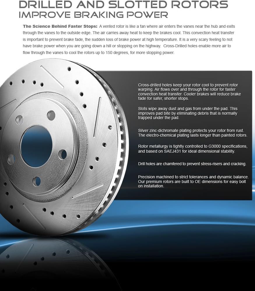 Brake Rotors and Brake Pads with Clips D61829