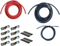 6 Gauge AWG 15 Feet Black + 15 Feet Red Power Inverter Battery Cable Wire Kit L389186