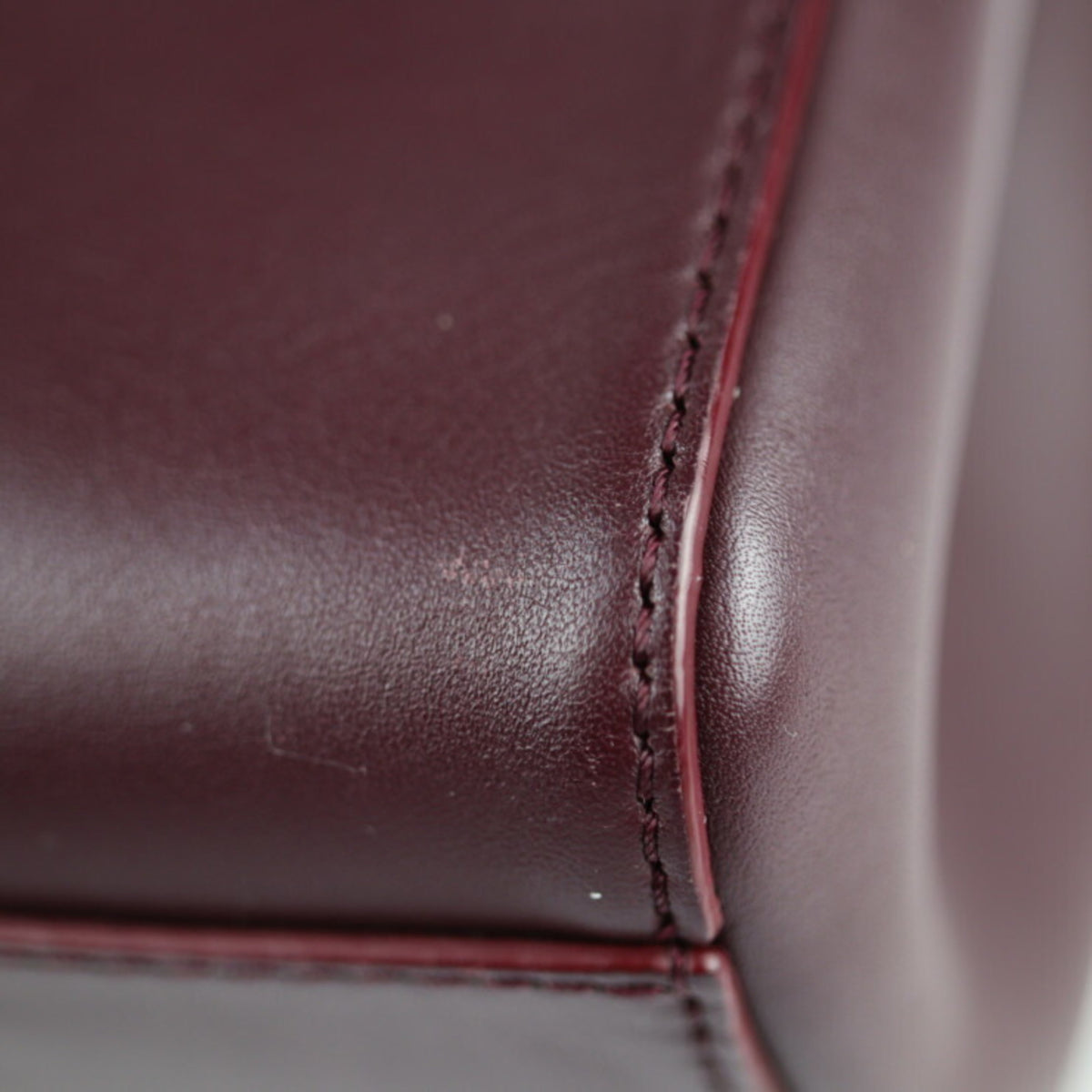 Bordeaux Calf Leather 2WAY Shoulder Bag Tote O761