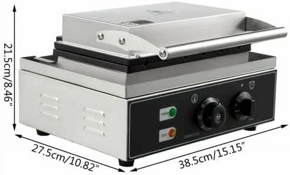 110V Commercial Stainless Steel Nonstick 10PCS Waffle Maker B80915