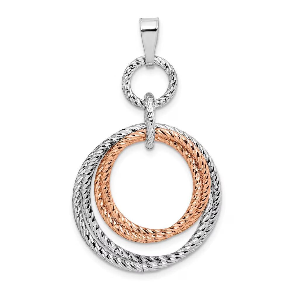 Rose Gold-Plated Rhodium-Plated Pendant P389144