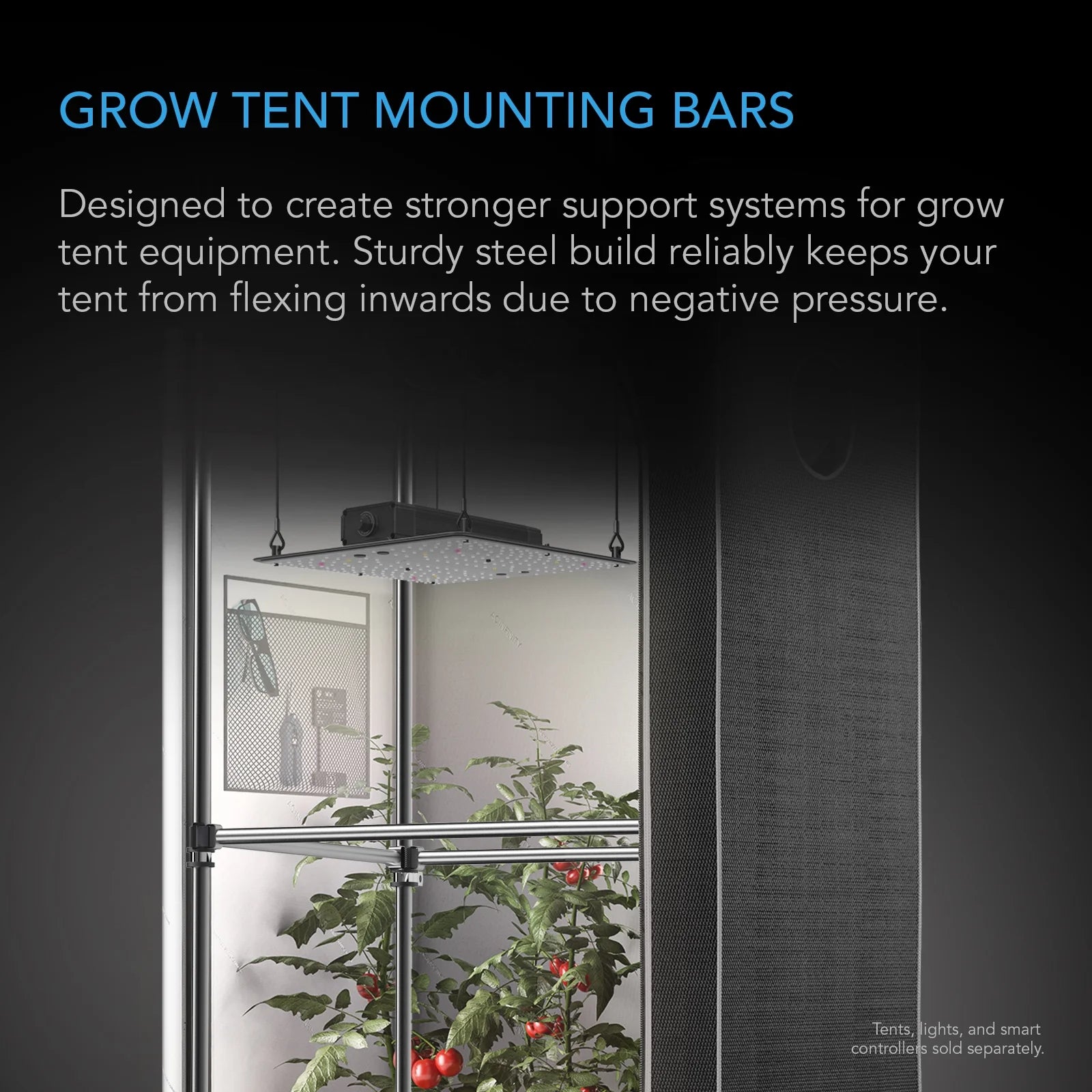 5x5' Steel Hanging Bars for Indoor Grow Tents E615175