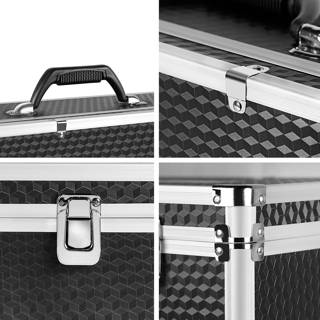 Large Size Carrying Case with Pre-Diced Foam, Aluminum Alloy, Pack of 2 N878