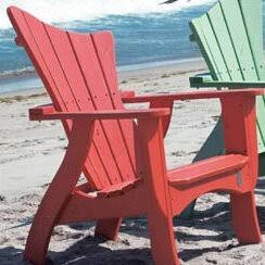 New England Red Wash Wood Adirondack Chair X47352