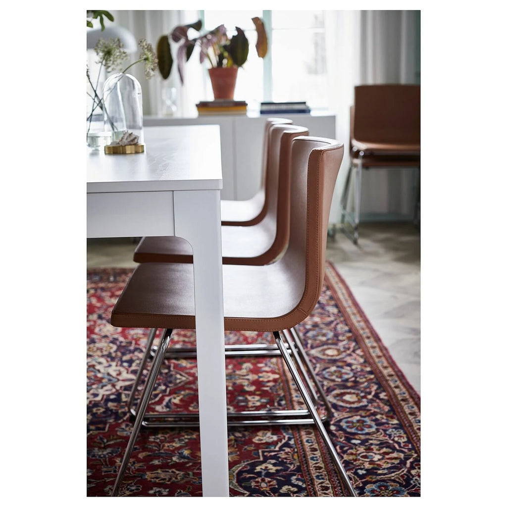 Chrome Plated Mjuk Golden Brown Chair I78708