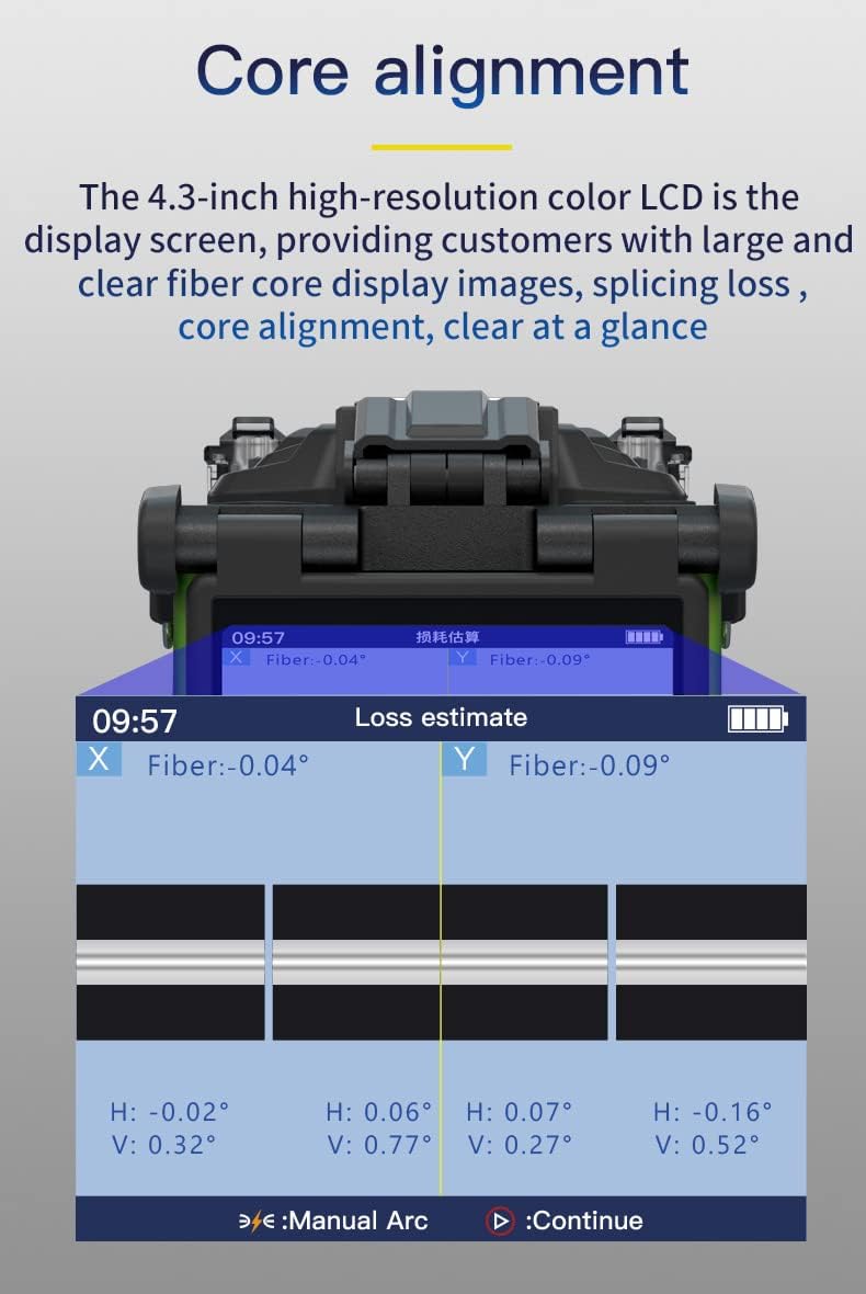 6s Fast Splice FTTH Fiber Fusion Splicer 6 Motors With Visual Fault Locator 10mw H97593