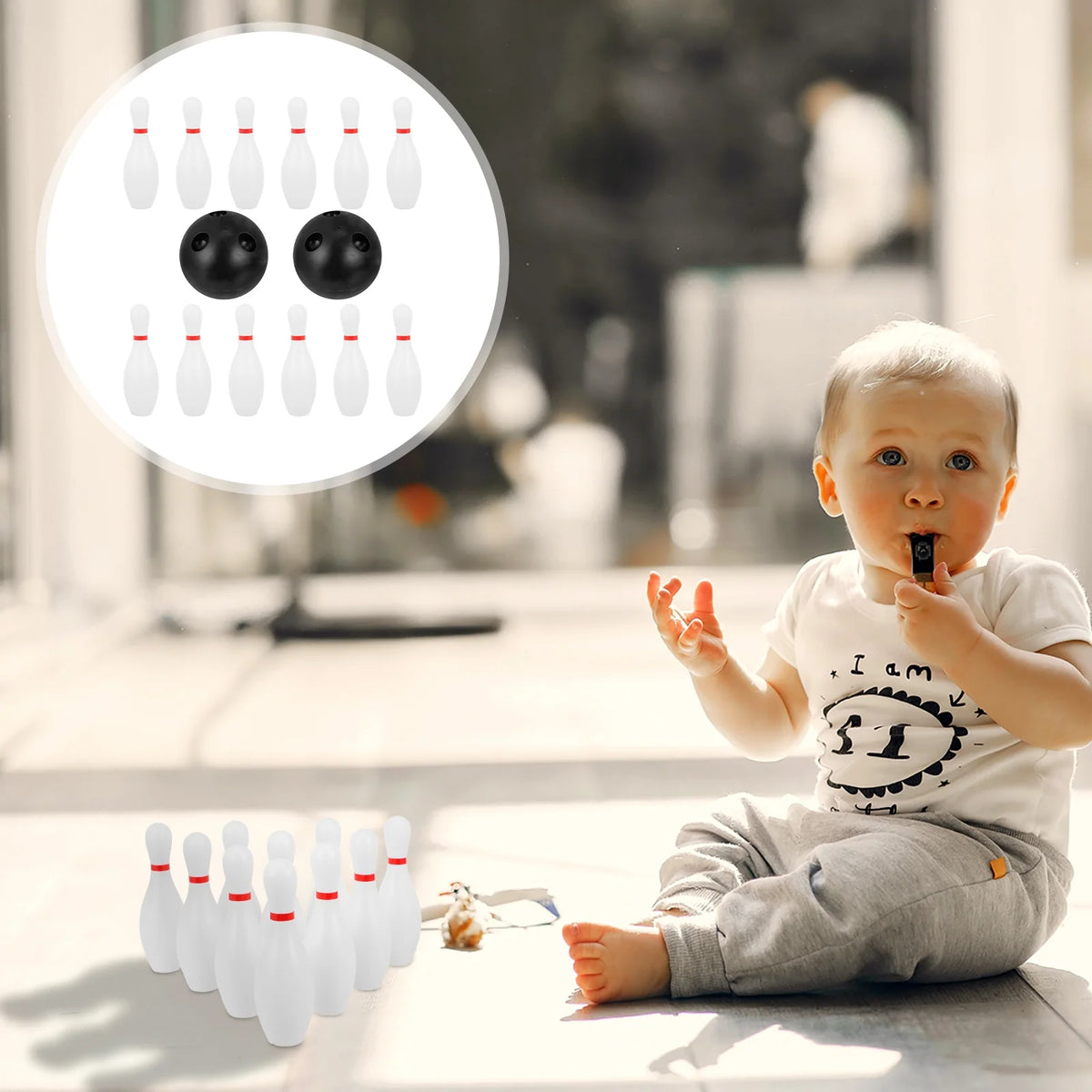 Bowling Set Plastic Indoor Outdoor Toys M397608