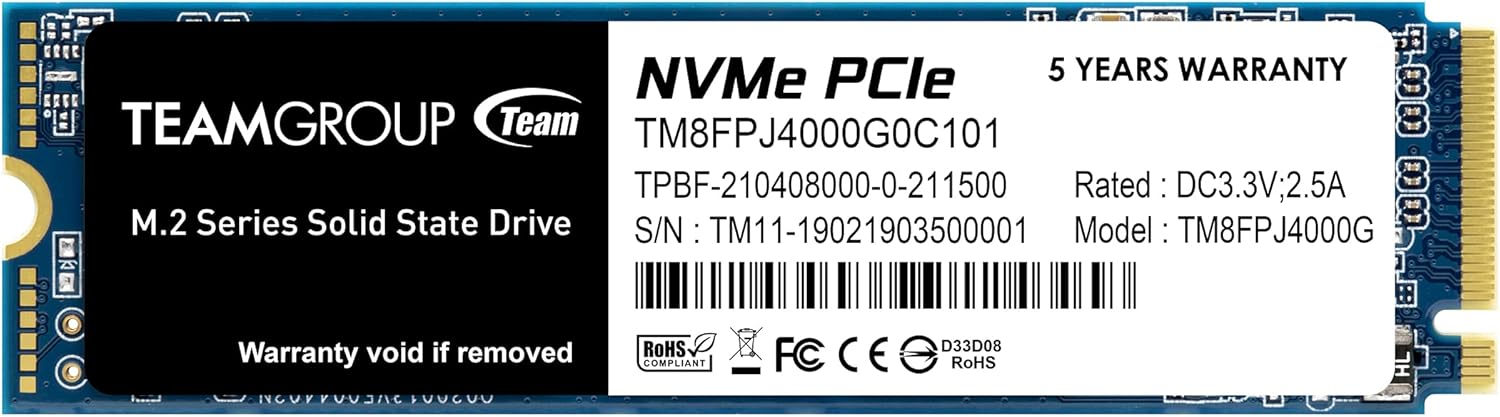 2TB NVMe PCIe Gen3x4 M.2 2280 Internal Solid State Drive SSD K8078