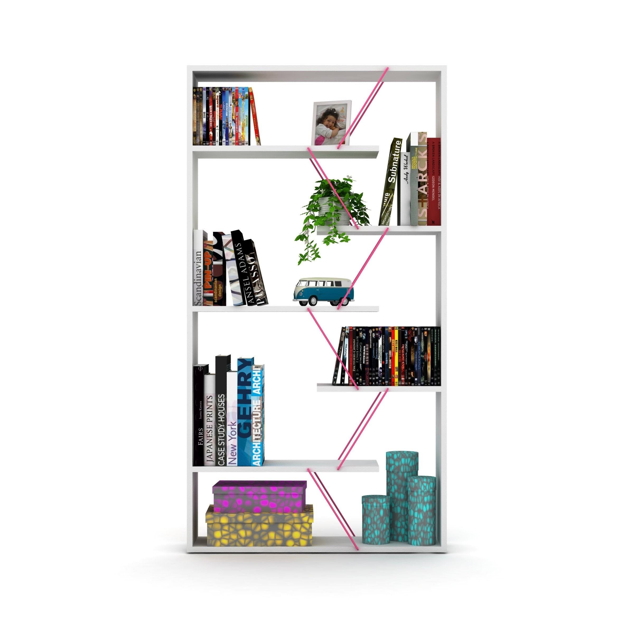 Chrome Bookcase with Adjustable Shelves O339