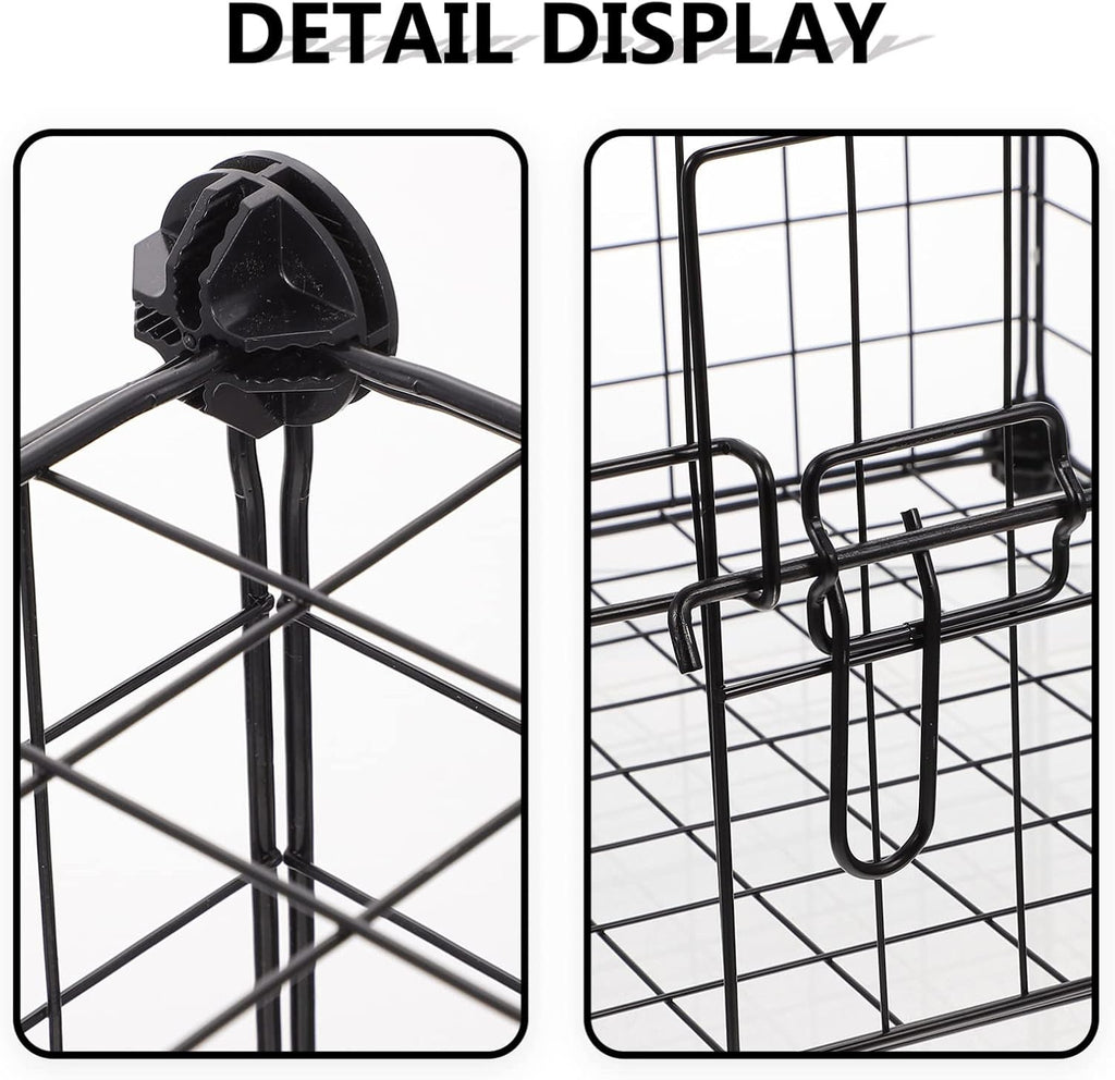Black Pack of 2 Foldable Metal Dog Exercise Playpen X4292