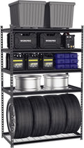5-Tier Metal Shelving Unit, 48”W x 24”D x 72”H, Heavy Duty Adjustable Storage Rack, 4000 lbs Load Capacity P8690
