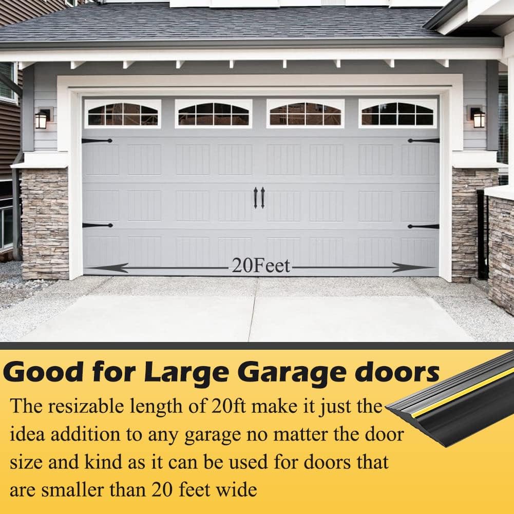 20Ft Rubber Garage Door Threshold Seal Weather Stripping Y567778