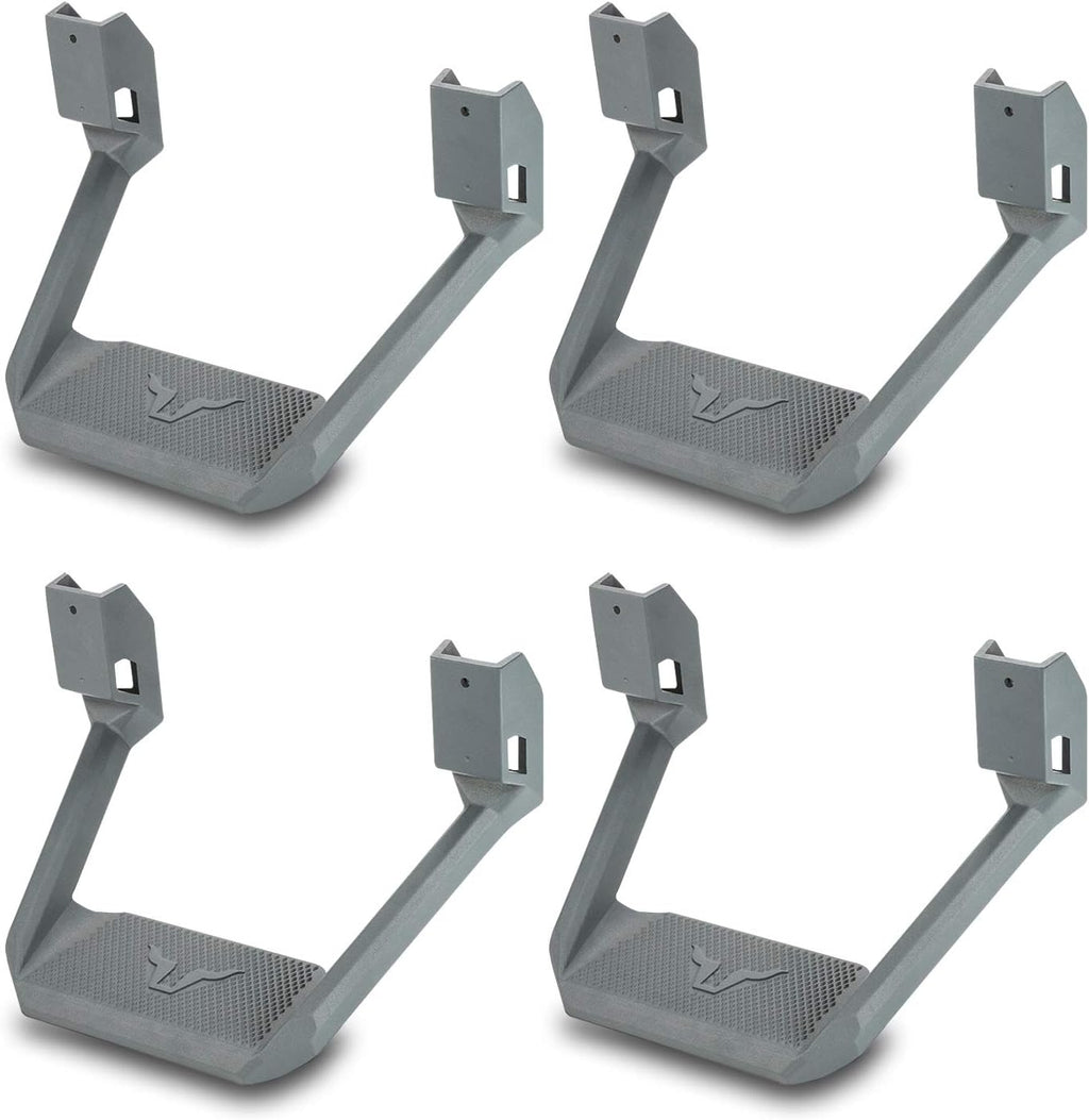 Black Powder Coated Side Step Set, 2 Pieces (1 Pair), Includes Mounting Brackets P497210