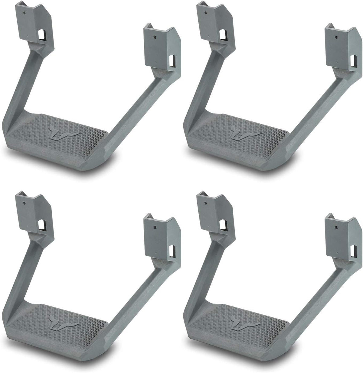 Black Powder Coated Side Step Set, 2 Pieces (1 Pair), Includes Mounting Brackets P497210