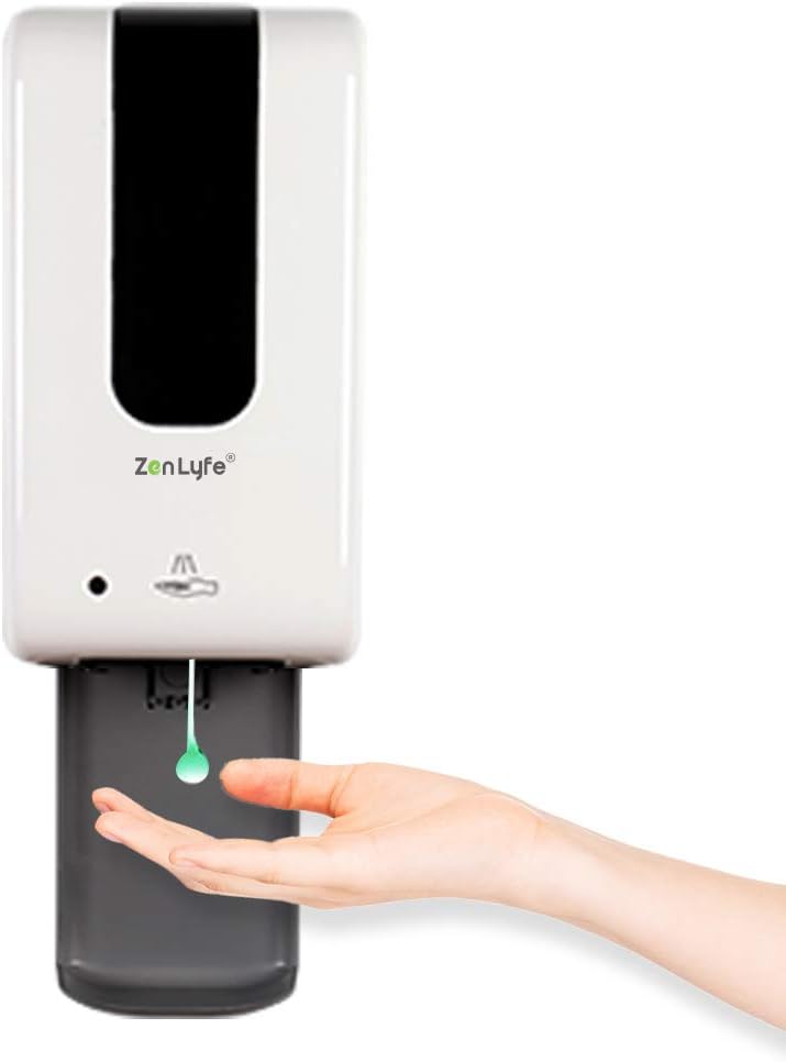 White Hand Sanitizer Dispenser with Floor Stand and Drip Catcher and Refillable Bottle Z7321