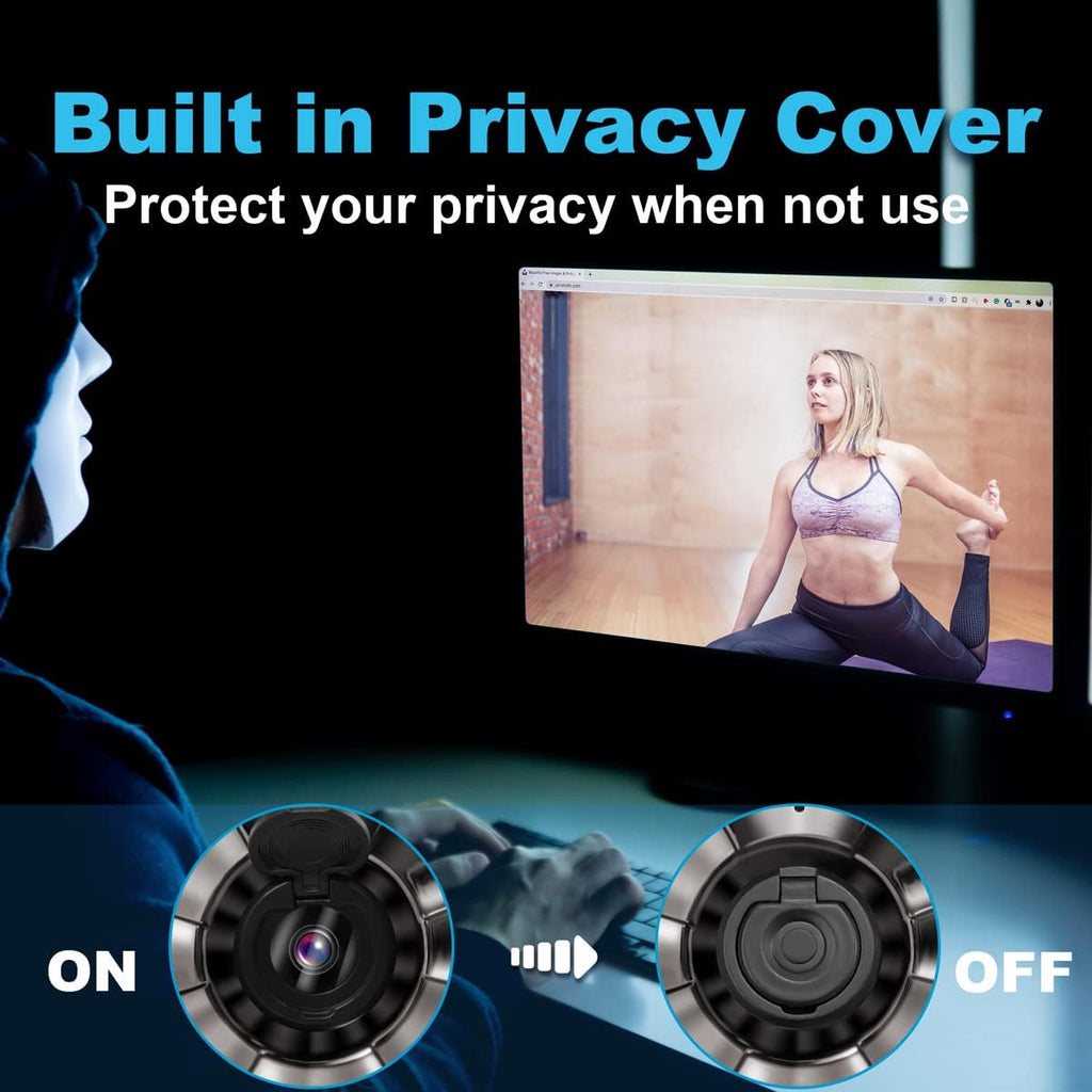 1080P Auto-Focus Webcam with Ring Light and Microphone E827