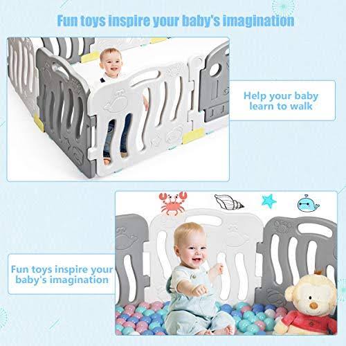 10-Panel Kids Safety Activity Center - Gray S821