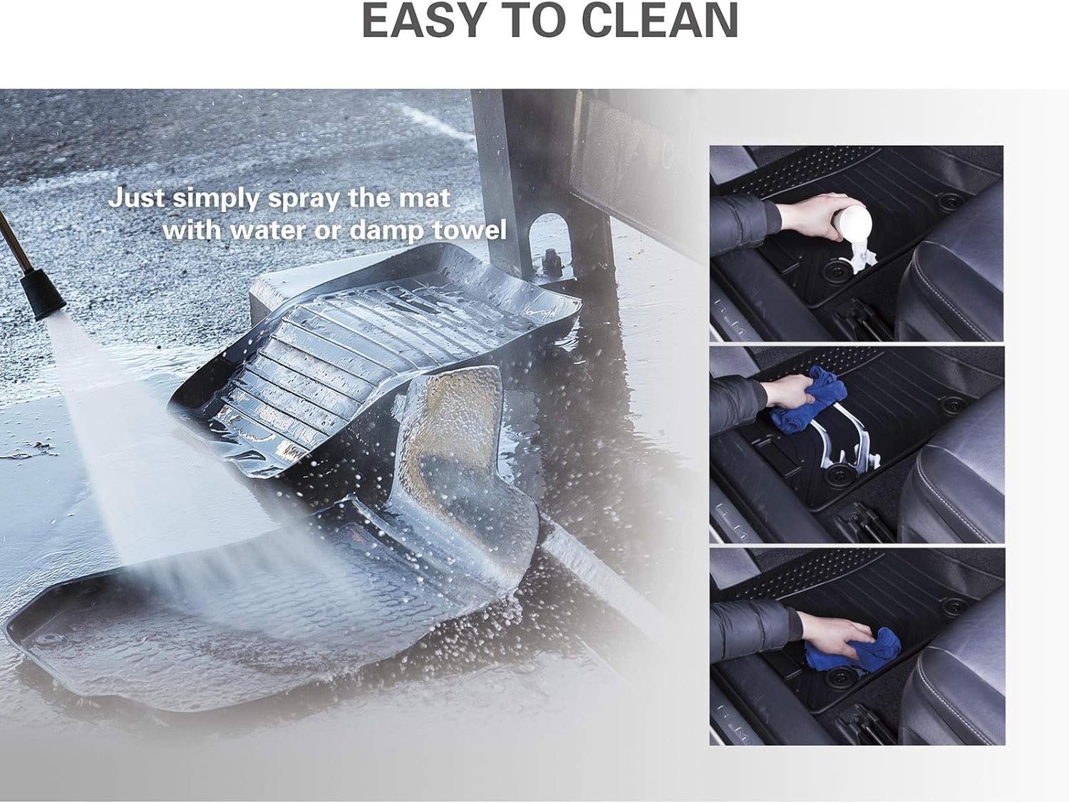 All Weather Guard Car Mats Front & Rear Row Full Set X262922