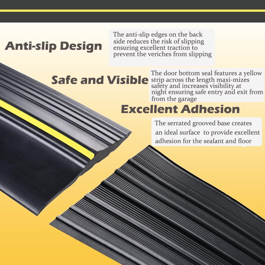 20Ft Rubber Garage Door Threshold Seal Weather Stripping Y567778
