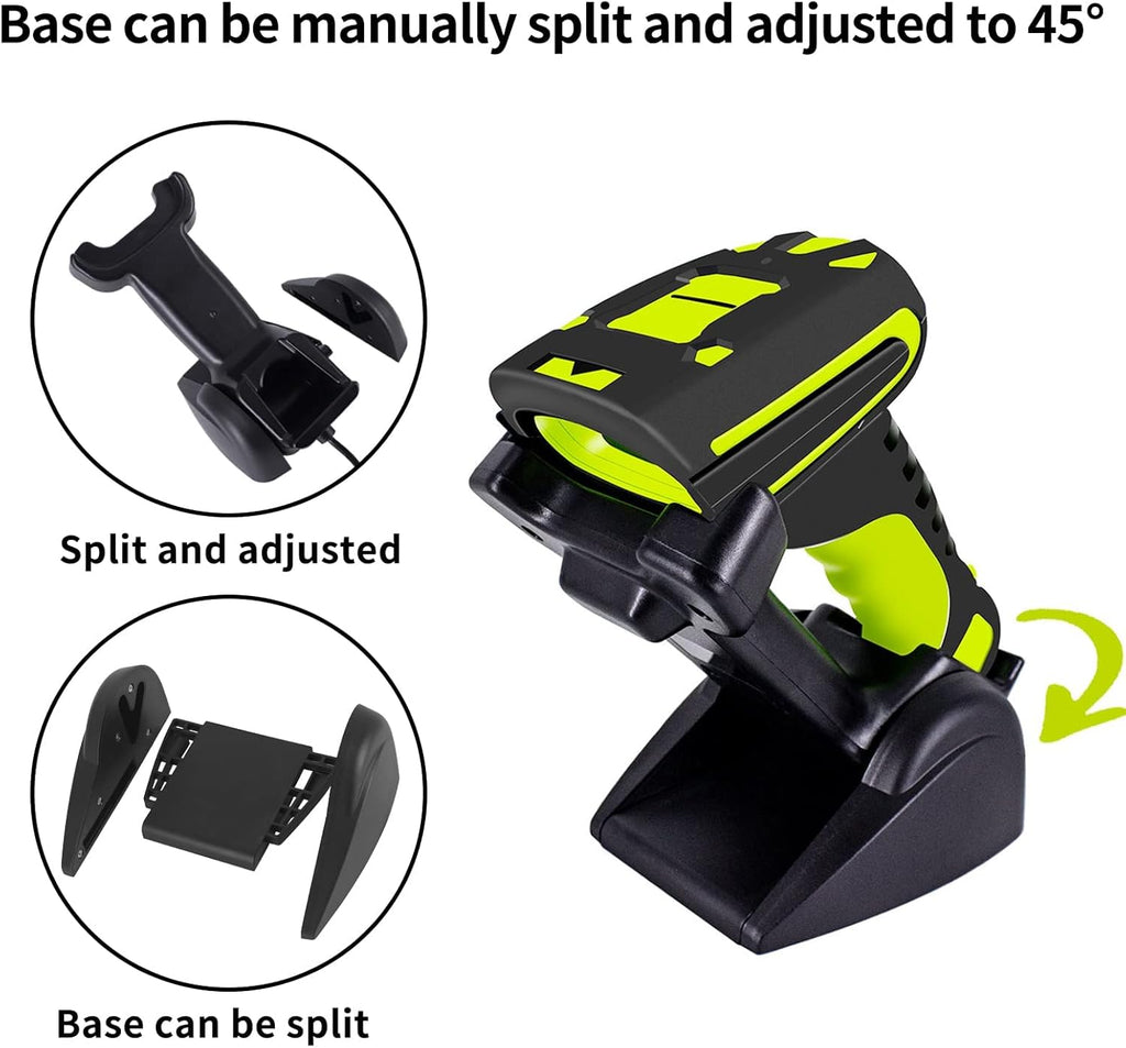 2D Wireless Barcode Scanner with Charging Cradle, Pack of 2 X515253