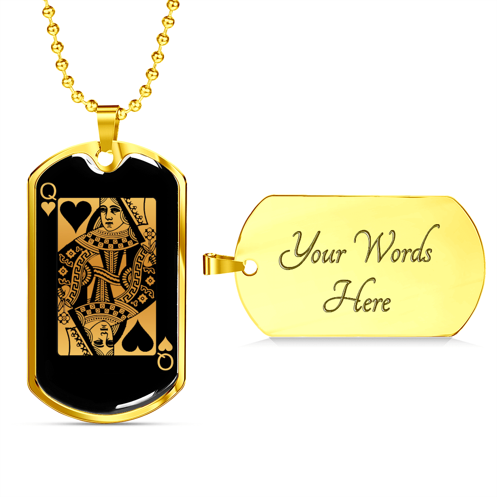 Gold Dog Tag Necklace T808