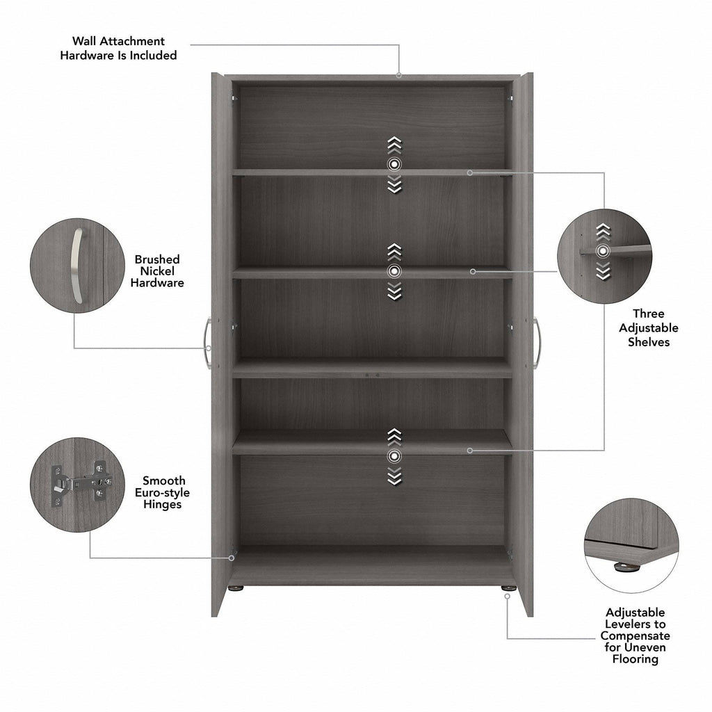 Tall Storage Cabinet in Storm Gray Z279766