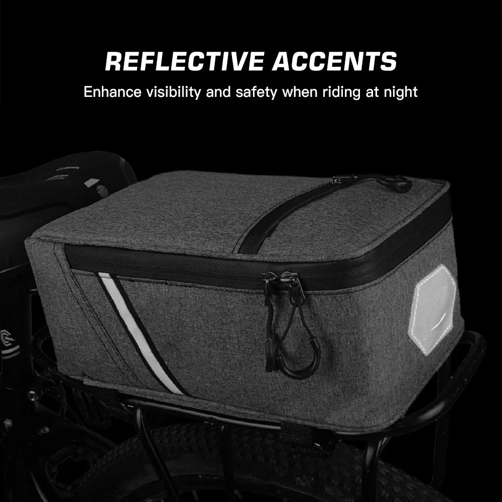 5L Water-resistant Canvas Bike Rear Seat Bag Z59097