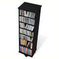Black 2-Sided CD DVD Media Spinning Storage Tower Z29932