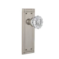 Clear Crystal Double Dummy Door Knob with Mission Long Plate X149