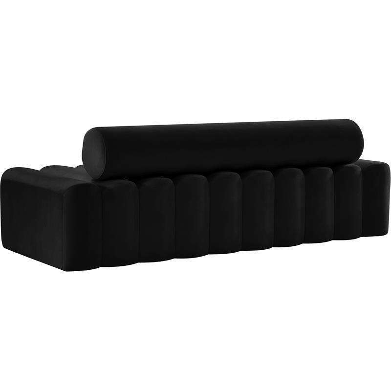 Black Velvet Upholstered Sofa D225564
