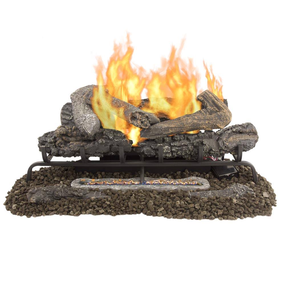 Vent-Free Gas Fireplace Logs with Thermostat and Remote T82141