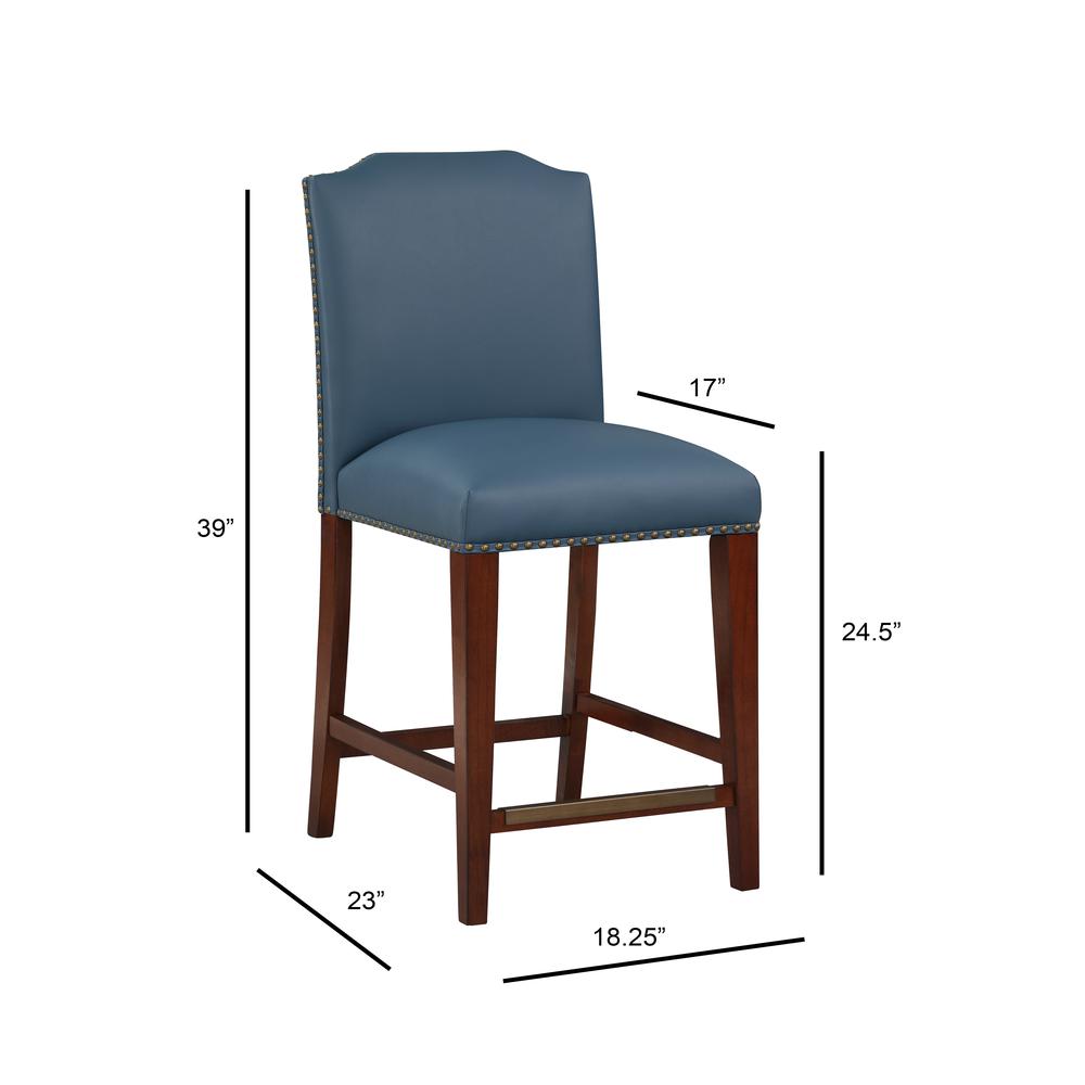 Blue Faux Leather Counter Stool R752011
