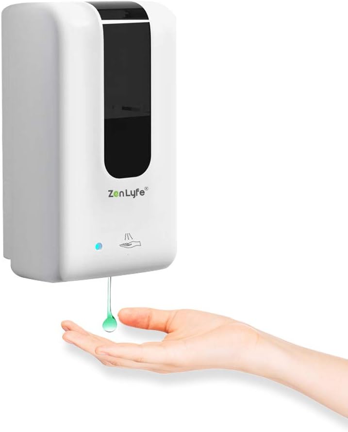 White Hand Sanitizer Dispenser with Floor Stand and Drip Catcher and Refillable Bottle Z7321