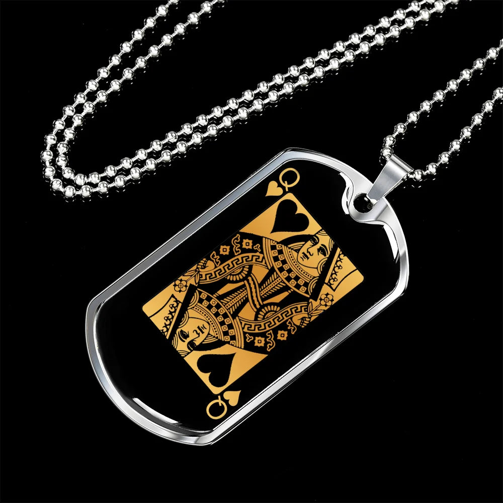 Gold Dog Tag Necklace T808