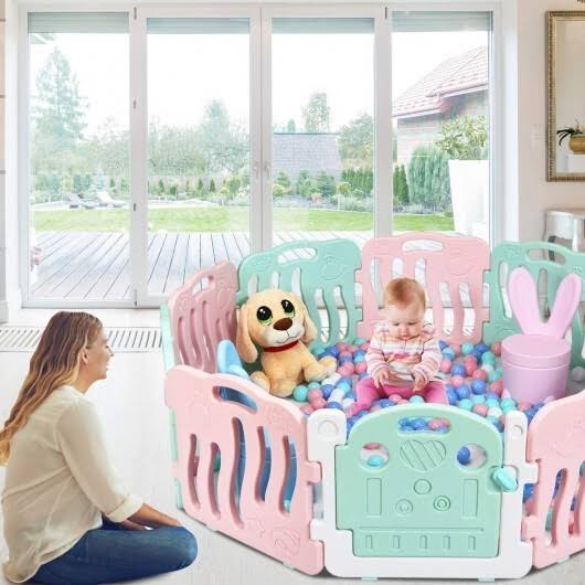 10-Panel Kids Safety Activity Center - Gray S821