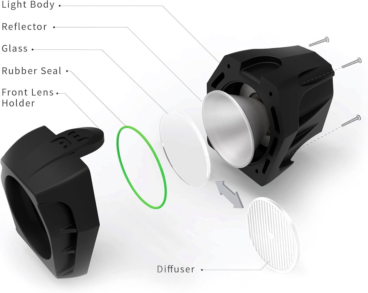 Rechargeable Mountain, Road Bike Headlight with 6400mAh Battery P91715