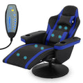 Blue Massage Gaming Recliner Chair with Speaker I3668