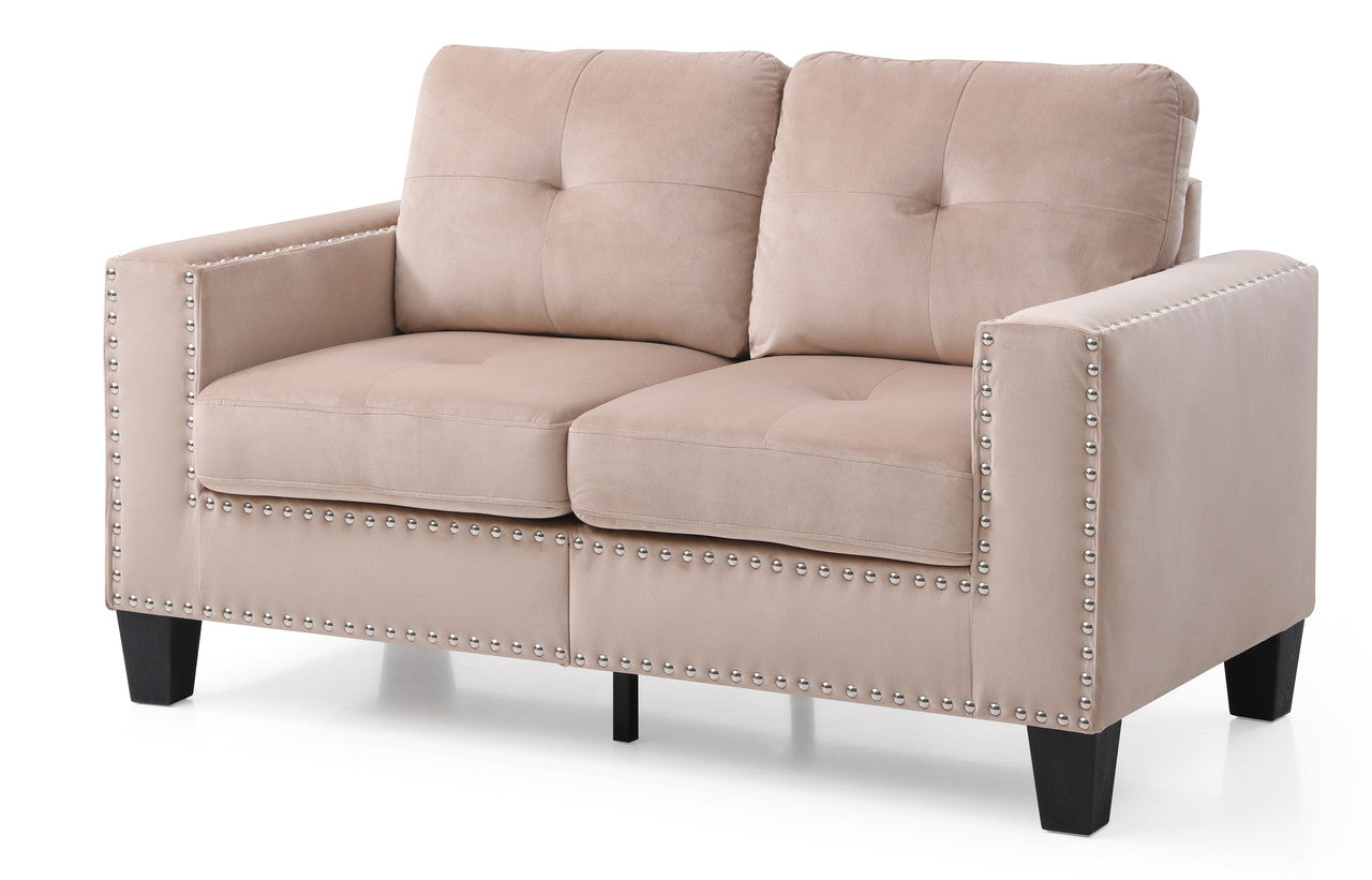 Beige Loveseat Q2777