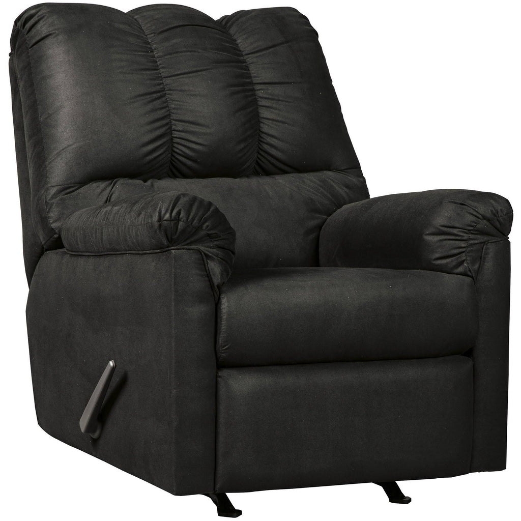 Black Microfiber Rocker Recliner C493
