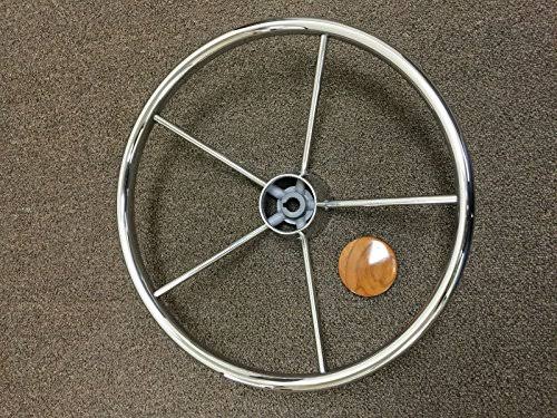 SS304 Five Spoke Steering Wheel with Teak Cap J438