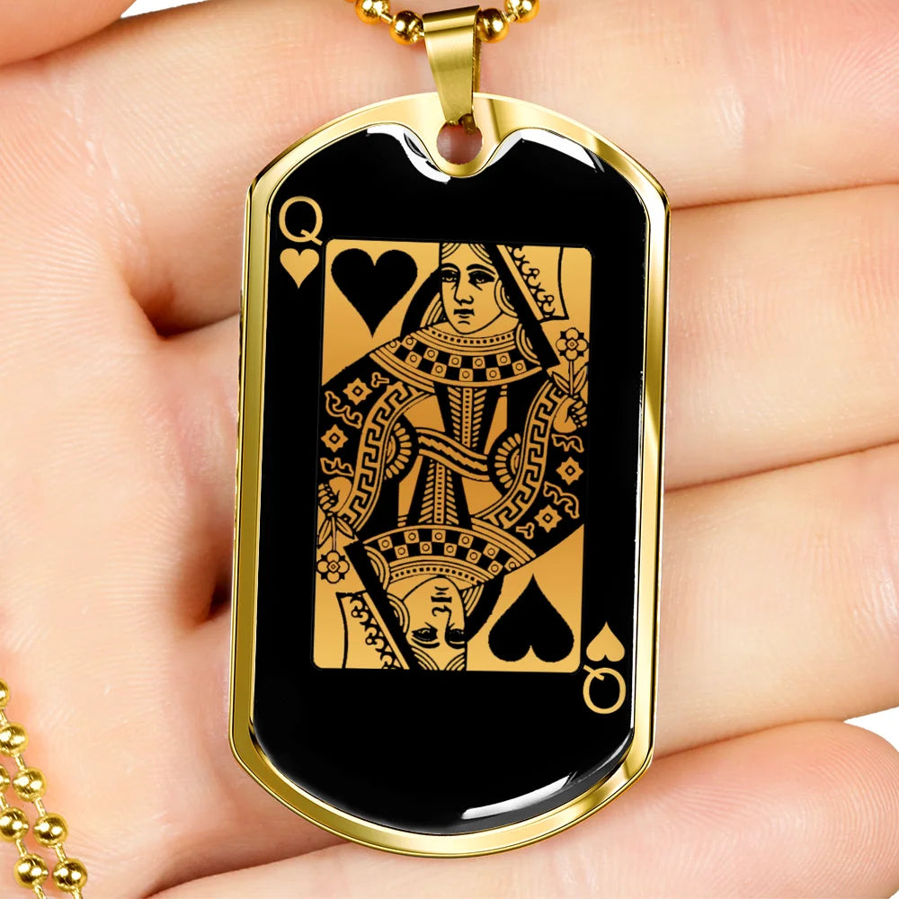 Gold Dog Tag Necklace T808
