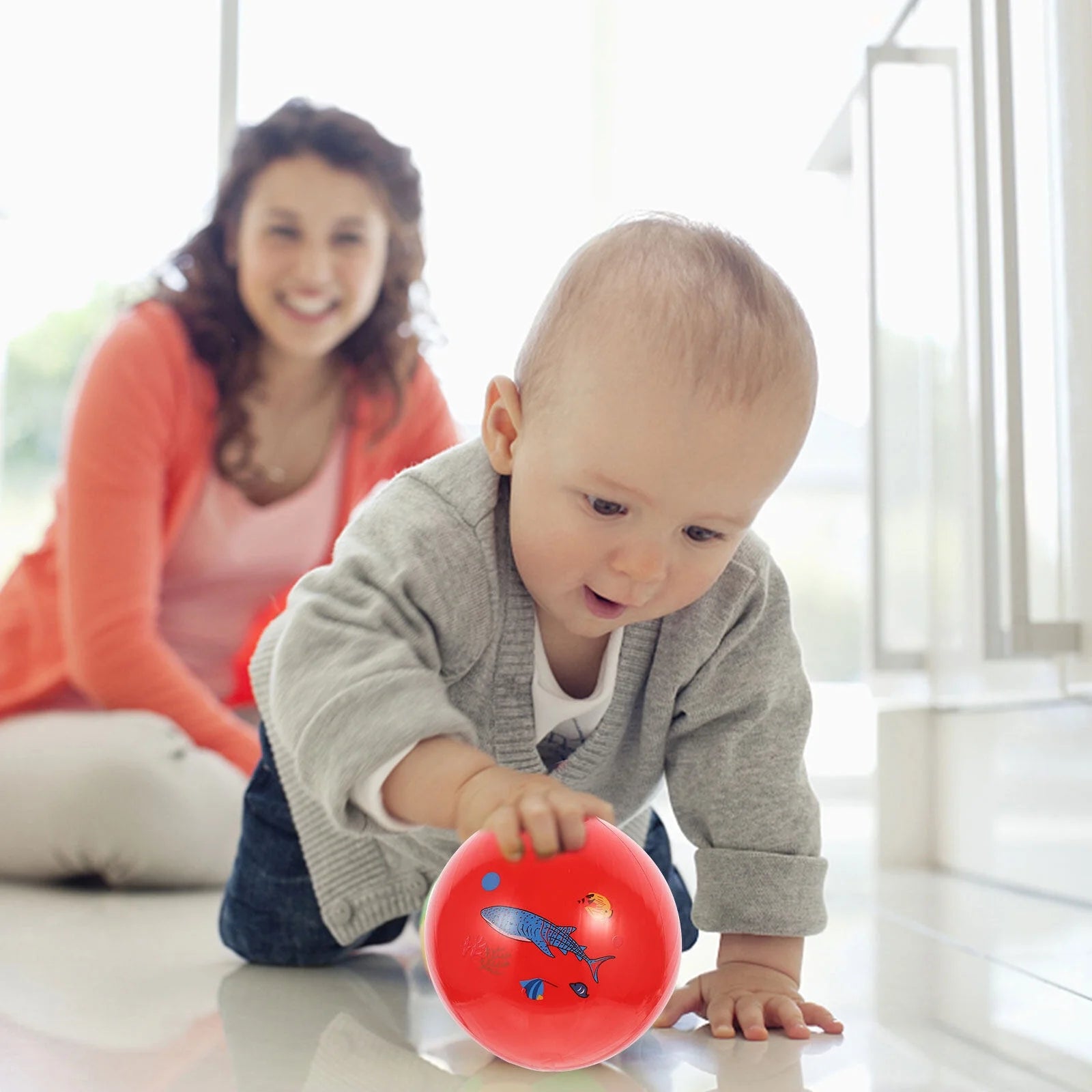 3Pcs Inflatable Hopper Balls with Handle J492387