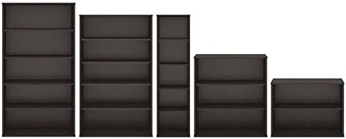 5 Shelf Bookcase in Mocha Cherry F906